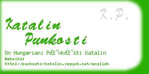 katalin punkosti business card